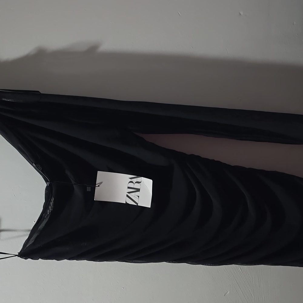 Zara Elegant Black Asymmetrical Dress